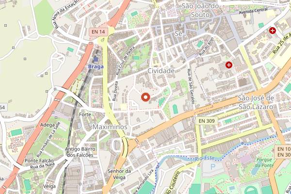 Map showing Colinatrum Cafe Bar in Braga