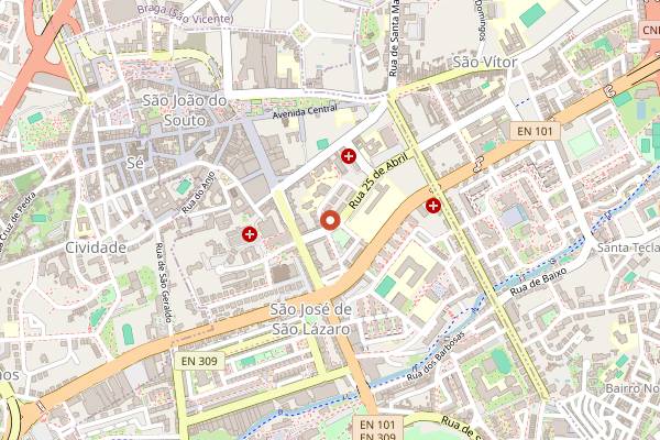 Map showing Dona Beer in Braga