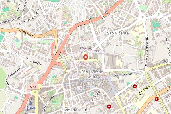 Map showing Soul Alimentacao Saudavel in Braga