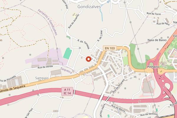 Map showing Casa Garrafinha de Jeremias in Braga