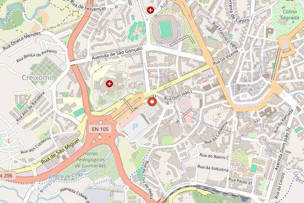 Map showing Paladares Vegan in Braga