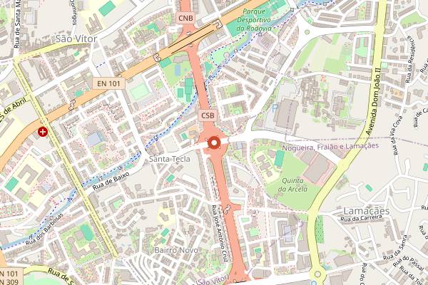 Map showing Restaurante Tia Isabel in Braga