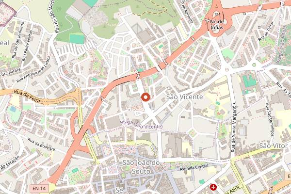 Map showing Berber Shisha Cafe in Braga