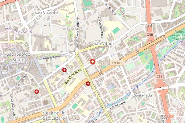 Map showing Cafe Chave d'Ouro in Braga