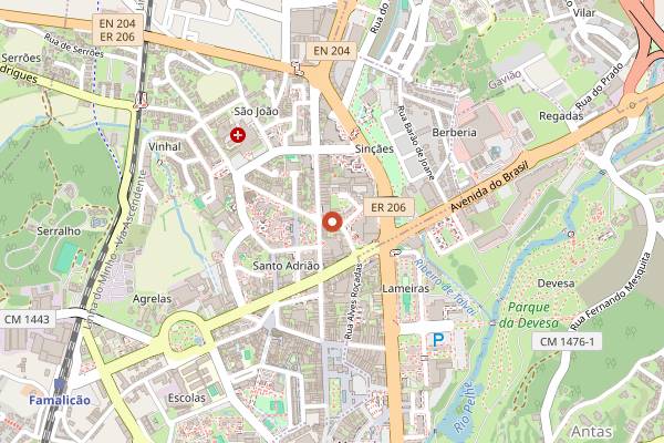 Map showing Cafe Flavio in Braga