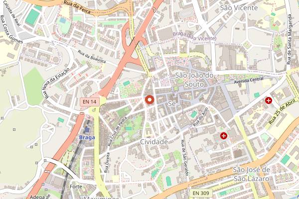 Map showing Anjo Verde in Braga