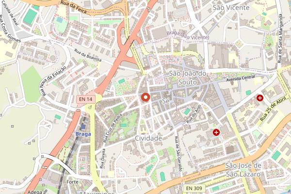 Map showing Colher d'Pau Taberna in Braga