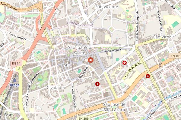 Map showing Michizaki in Braga