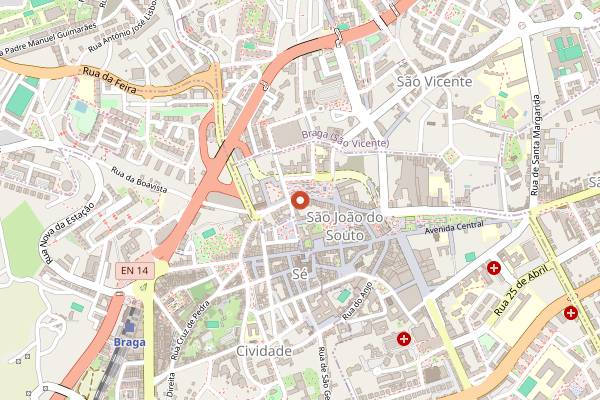 Map showing Meze Brunch in Braga