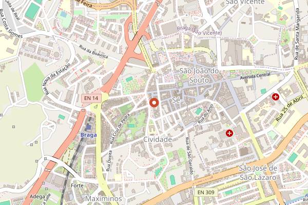 Map showing Bonna Pastelaria sem Gluten in Braga
