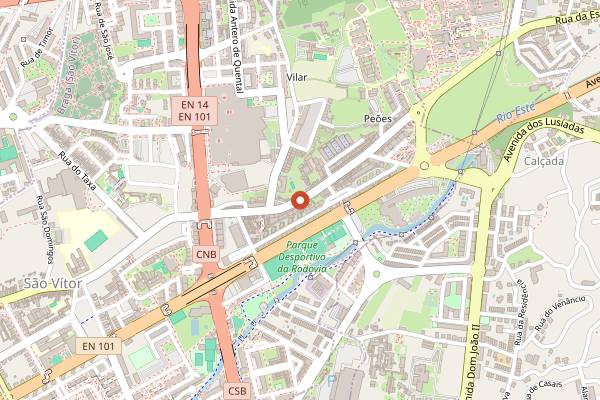 Map showing Shanti Restaurante Vegetariano in Braga