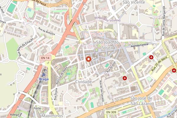 Map showing Sé La Vie in Braga