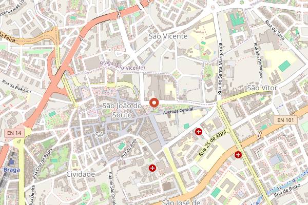 Map showing Insolito in Braga