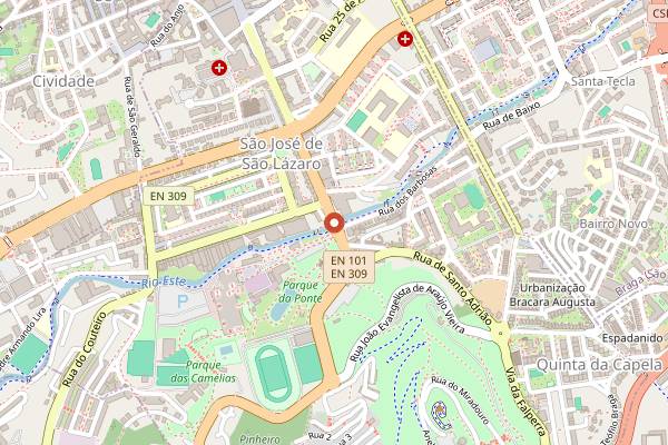 Map showing Theatro Circo Club in Braga