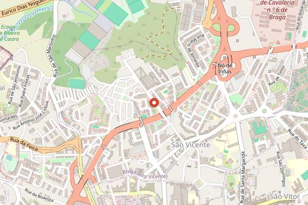 Map showing Restaurante Esperança Verde in Braga