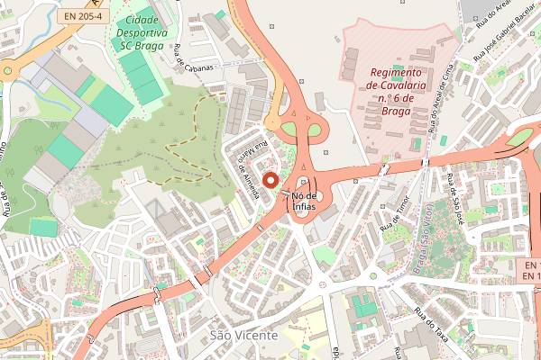 Map showing Taberna Belga in Braga