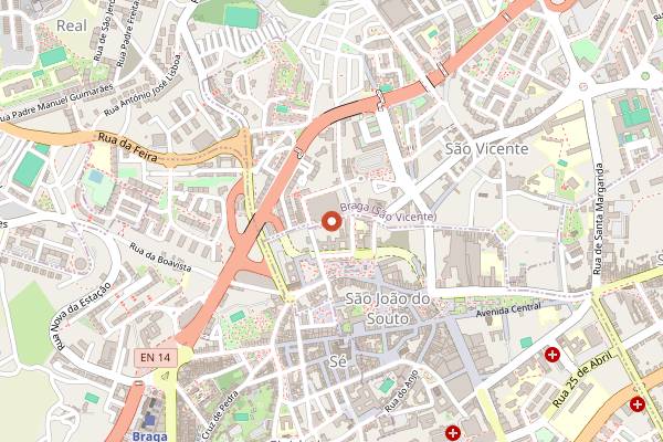 Map showing Mercado Municipal de Braga Fish Counters in Braga
