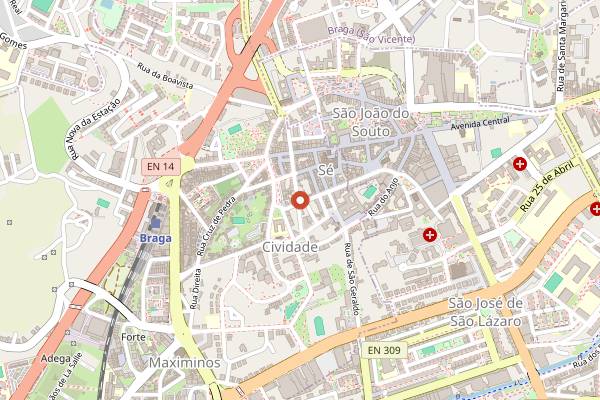 Map showing Bracara Degusta in Braga