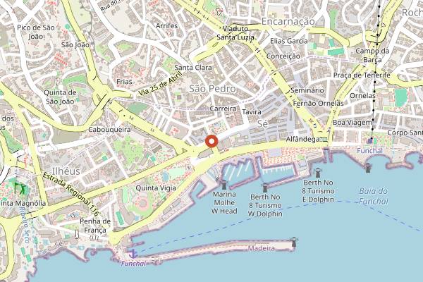 Map showing Café do Teatro in Funchal