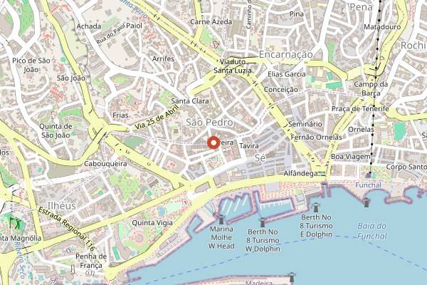 Map showing Prima Caju in Funchal
