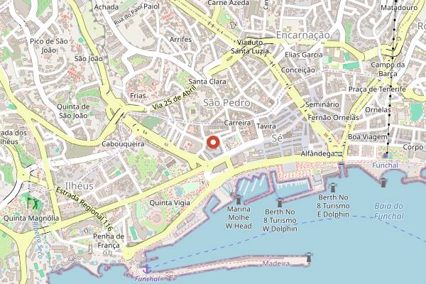 Map showing Restaurante dos Combatentes in Funchal