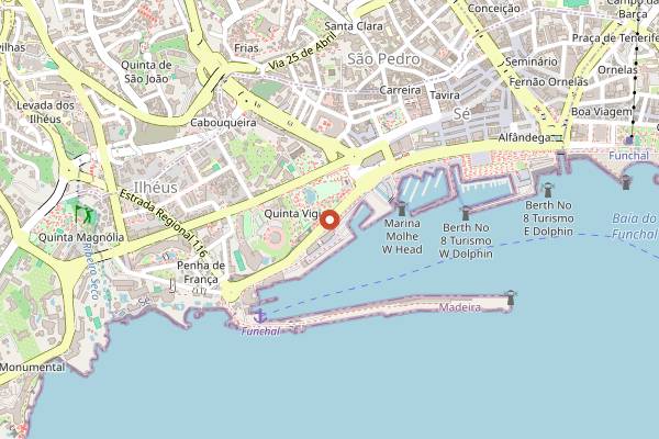 Map showing A Gruta in Funchal
