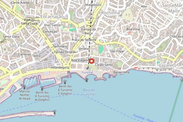 Map showing Taberna Ruel in Funchal