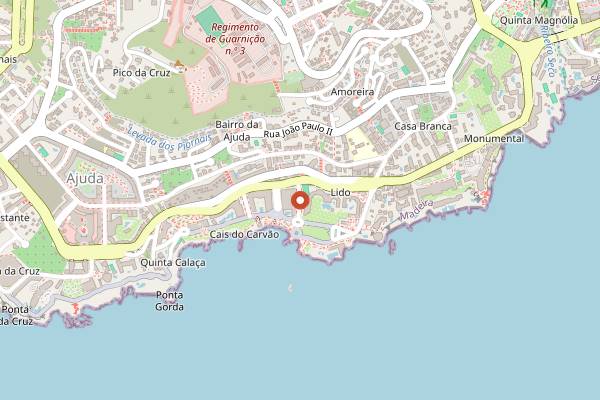 Map showing Horta in Funchal