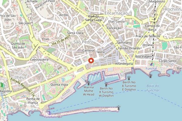 Map showing Festa da Flor in Funchal