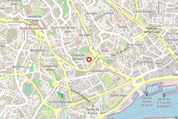 Map showing Desarma in Funchal