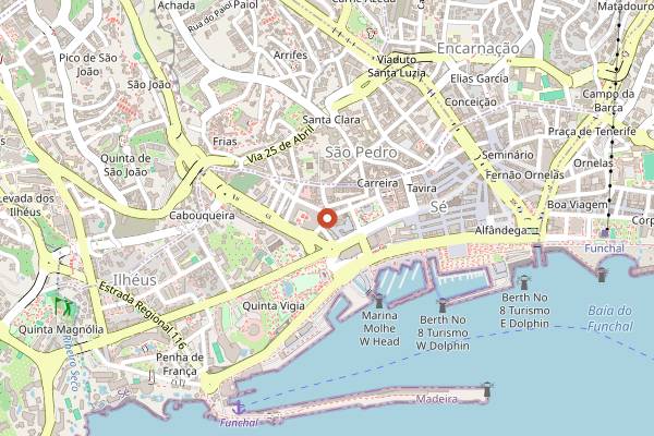 Map showing UVA Restaurant & Wine Bar in Funchal