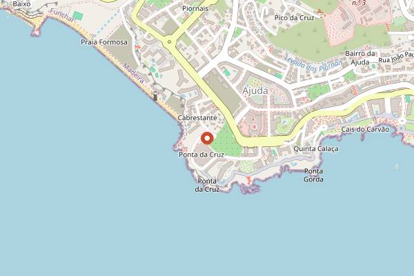 Map showing Doca do Cavacas in Funchal