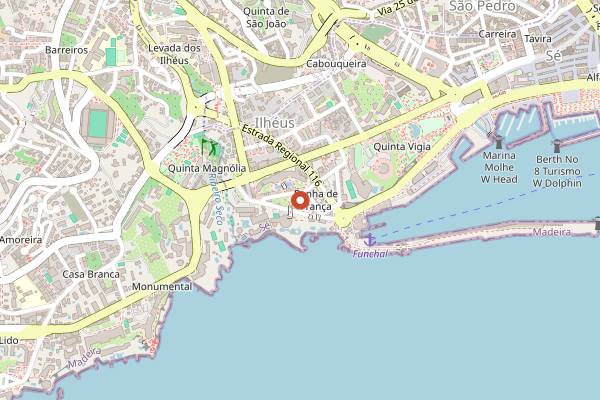 Map showing Casal da Penha in Funchal