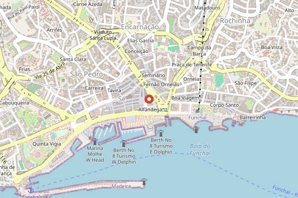 Map showing Armazém do Sal in Funchal