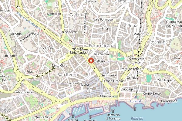 Map showing H.M. Borges in Funchal