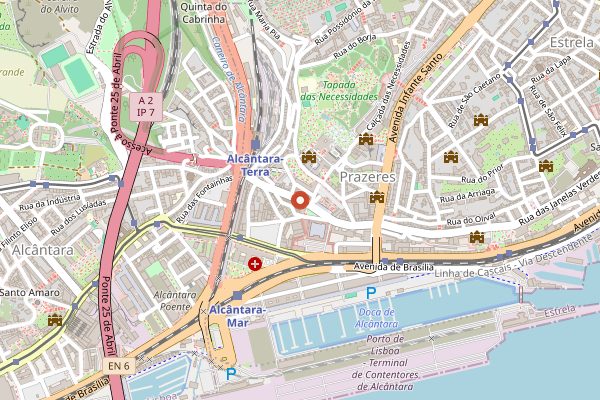 Map showing Gleba Padaria in Lisbon