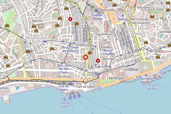 Map showing Landeau Chocolate in Lisbon