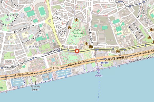 Map showing Manteigaria Belem in Lisbon