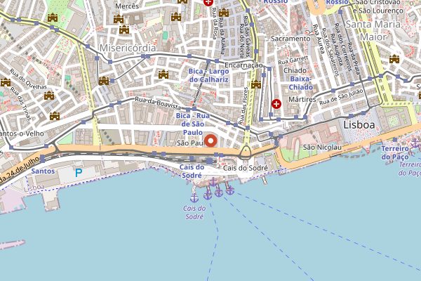 Map showing Manteigaria Mercado da Ribeira in Lisbon