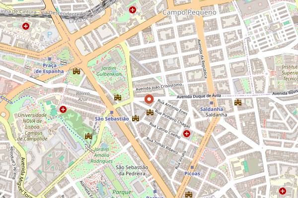 Map showing Delfina Bar in Lisbon