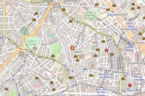 Map showing Foxtrot in Lisbon