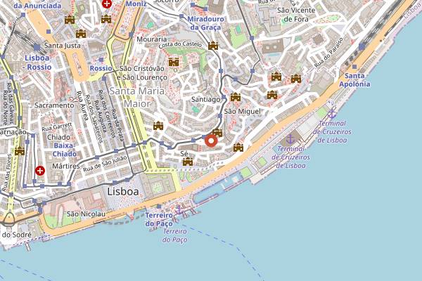 Map showing Memmo Alfama Terrace in Lisbon