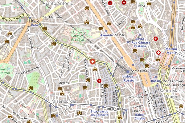 Map showing Pavilhao Chines in Lisbon