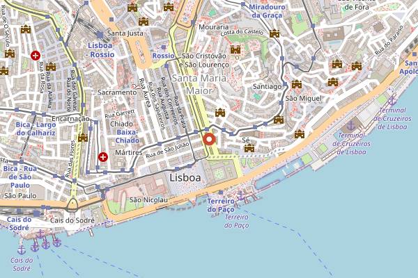 Map showing Trobadores in Lisbon