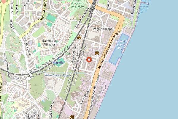 Map showing Fermentage Brewpub in Lisbon