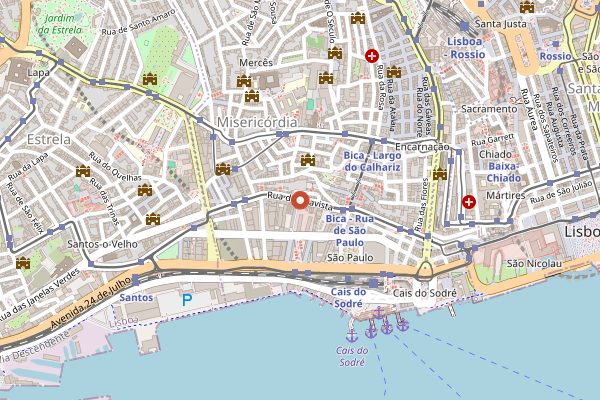 Map showing Comoba in Lisbon