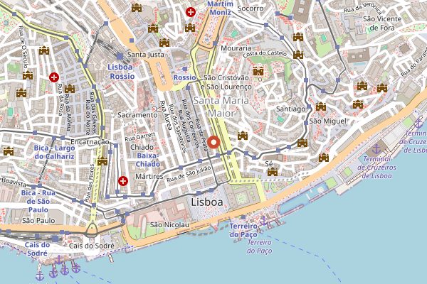 Map showing Nicolau Lisboa in Lisbon