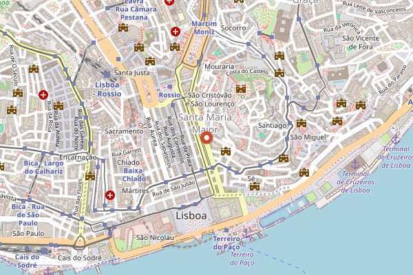 Map showing As Bifanas do Afonso in Lisbon