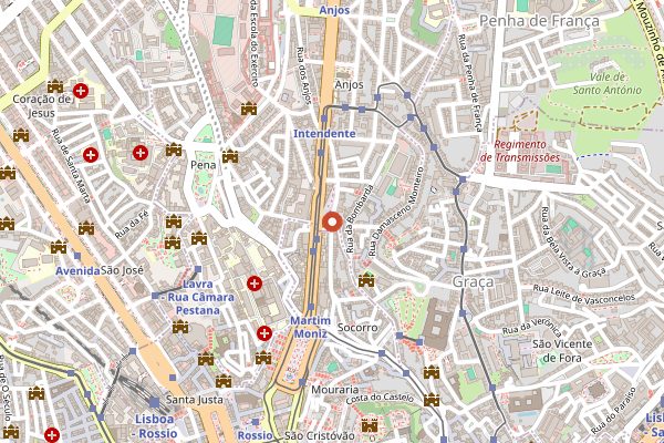 Map showing Taste of Pakistan in Lisbon