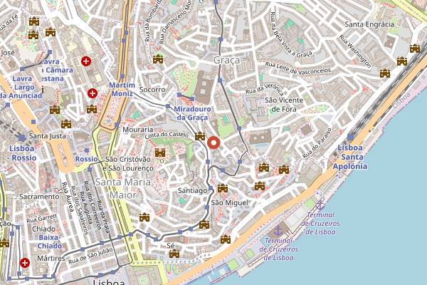 Map showing Augusto Lisboa in Lisbon